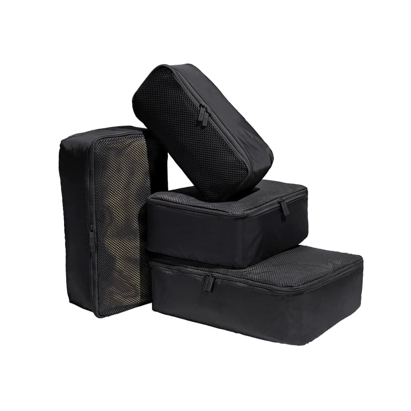 Away Insider Packing Cubes Set of 4 – Lightweight Travel Organizers for Luggage, Suitcases & Carry-On Bags, Jet Black