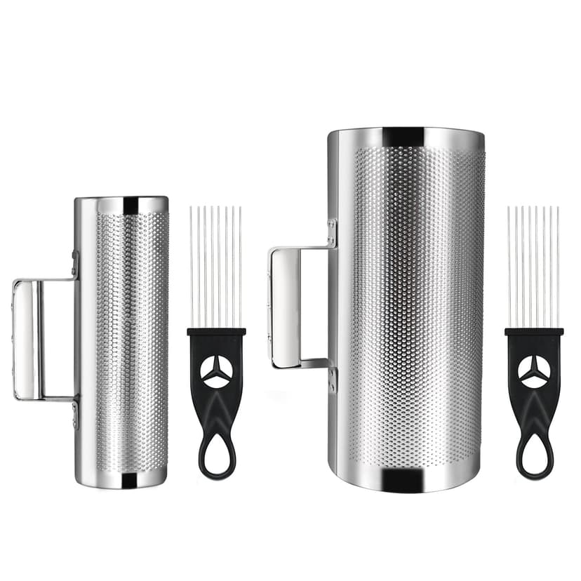 Soulmate Guiro Instrument with Scraper Stainless Steel Musical Instruments Guiro Set 3"8" & 6"12" Latin Percussion Instrument Musical Training Tool