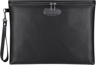 Fireproof Document Bag with Lock, ZOOPIP 14.3"x10.2" Fireproof and Waterproof Money Bag with Zipper Closure, Storage Pouch for A4 Letter Size Document, Cash, Cell Phone, Tablet, Credit Card,Passport