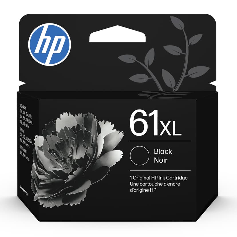 HP 61XL Black High-Yield Ink | Works with DeskJet 1000, 1010, 1050, 1510, 2050, 2510, 2540, 3000, 3050, 3510, Envy 4500, 5530, OfficeJet 2620, 4630 | Instant Ink Eligible | CH563WN|Packaging May Vary