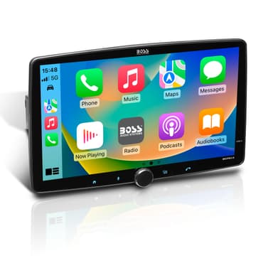 BOSS Audio Systems BCPA14 Car Stereo - Apple CarPlay, Android Auto, Single Din, 14 Inch Capacitive LCD Touchscreen, Bluetooth, No DVD CD Player, AM/FM Radio Receiver, Multicolor Illumination