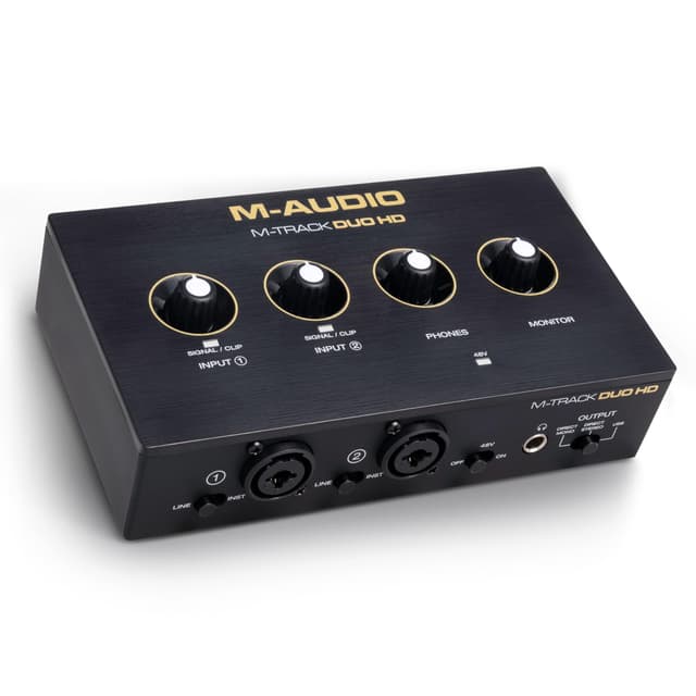 M-AUDIO M-Track Duo HD Audio Interface 24bit 192kHz for Recording, Streaming, Podcasting with USB-C, 2 XLR TRS Inputs, 2 TRS Outputs, Software Suite