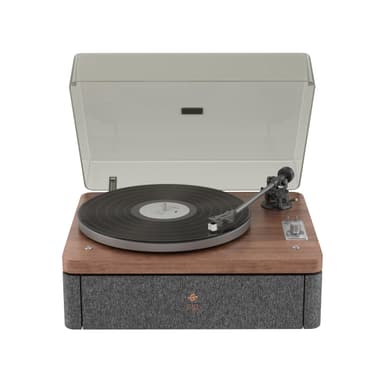 Stack Stone DS07 High Fidelity Vinyl Record Player with Built-in Speakers, All in One Vintage Belt Drive Wooden Turntable with Magnetic Cartridge, Ti Amplifiers, Bluetooth, RCA Output, Auto Off