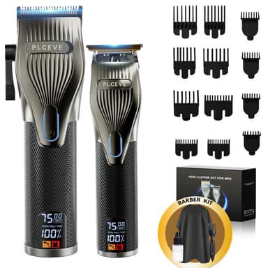 piceve Hair Clipper for Men, Professional Electric Hair Cutting & Trimmers Set with 7500RPM Powerful Motor & LCD Display, Mens Cordless Hair Grooming Kit Barbers Haircut, Gift for Birthday Christmas