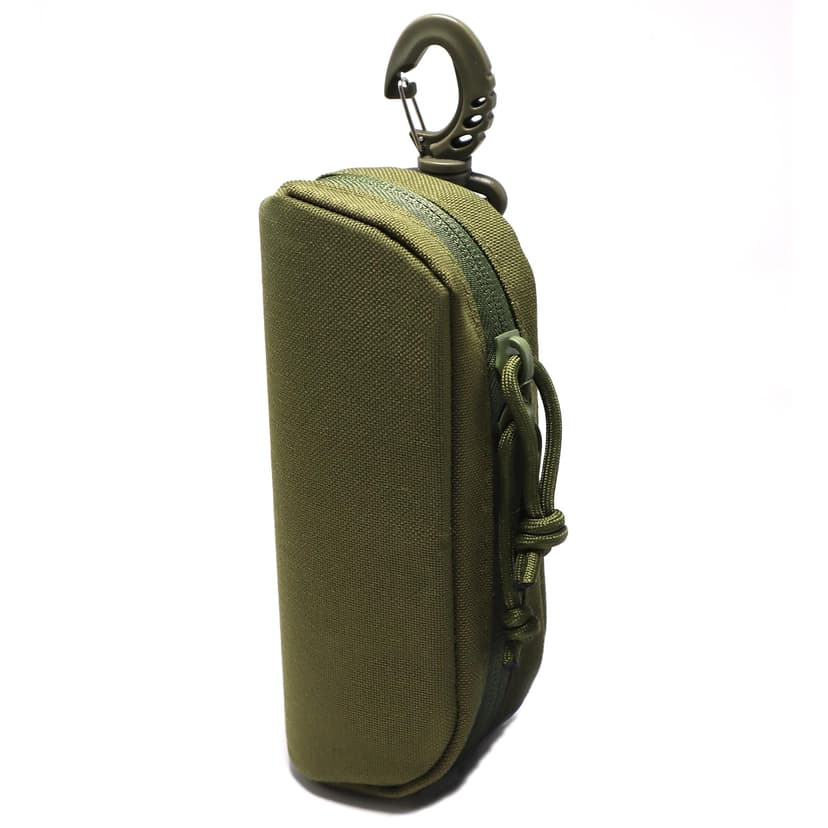 YUNCAIMAOYI Tactical Molle Glasses Case Tactical Eyeglasses Case Shockproof Sunglasses Carrying Protective Box with Clip Green