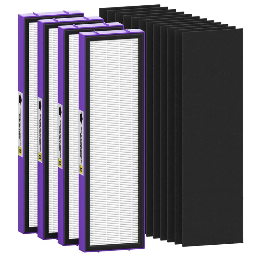 4 Pack FLT4850PT True HEPA Replacement Filter B, with Pet Pure Treatment for G-Guardian Air Purifier C4900 AC4880 AC4825 AC4850PT AC4870 CDAP4500 AC4300 and More