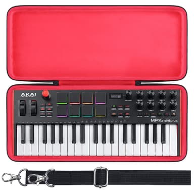 co2CREA Hard Travel Case Replacement for Akai Professional MPK Mini Plus USB MIDI Keyboard Controller 37 Mini Keys