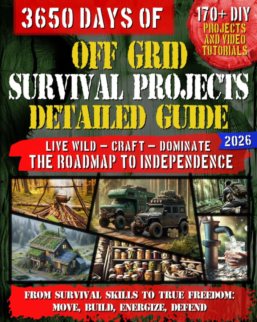 OFF GRID SURVIVAL PROJECTS: A DETAILED ROADMAP TO TOTAL INDEPENDENCE: From wilderness survival to self-sufficiency, with low-cost energy, off-grid vehicles, and self-defense