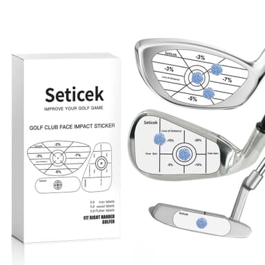 Seticek Professional Golf Impact Tape 150 Pc |Self-Teaching Sweet Spot and Consistency Analysis | Improve Golf Swing Accuracy and Distance