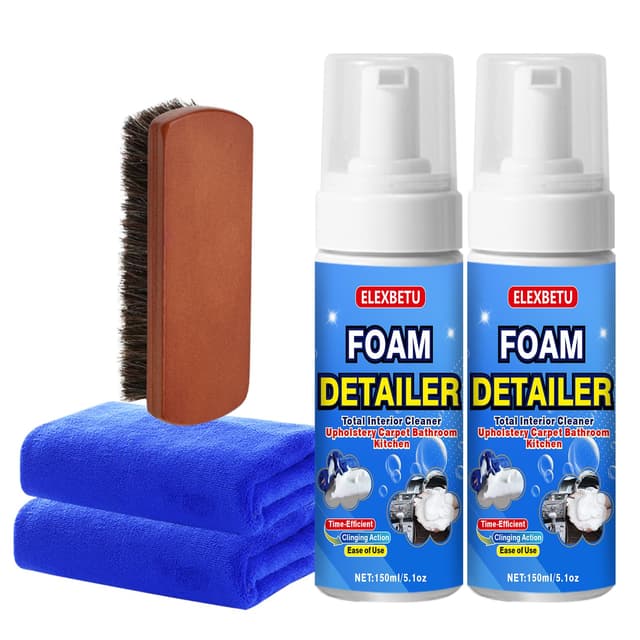 Car Interior Foam Cleaner,Powerful Stain Eliminator car interior cleaner Car Carpet,Clean Cars Seat Carpet Upholstery Deep Inside Cleaning Remove Stain from Leather Fabric Vinyl Plastic150ML 2pack