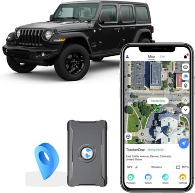 4G GPS Tracker for Vehicles Car Kids, Car Tracker Device Hidden Tracking Devices for Cars Hidden 10S Update Strong Magnetic Long Battery Life (Tracker 1 Year Subscription Incl.)