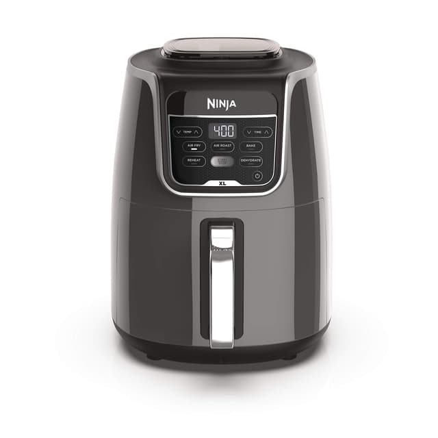 Ninja | XL Single Basket Air Fryer | 5.5 QT Capacity fits 3lbs of Wings | 5-in-1Air Fry, Roast, Bake,Reheat & Dehydrate |Dishwasher Safe Parts & Recipe Guide | Grey |AF150AMZ