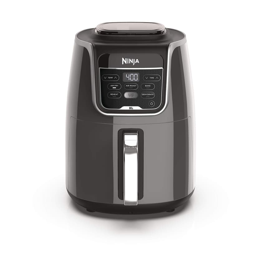 Ninja | XL Single Basket Air Fryer | 5.5 QT Capacity fits 3lbs of Wings | 5-in-1Air Fry, Roast, Bake,Reheat & Dehydrate |Dishwasher Safe Parts & Recipe Guide | Grey |AF150AMZ