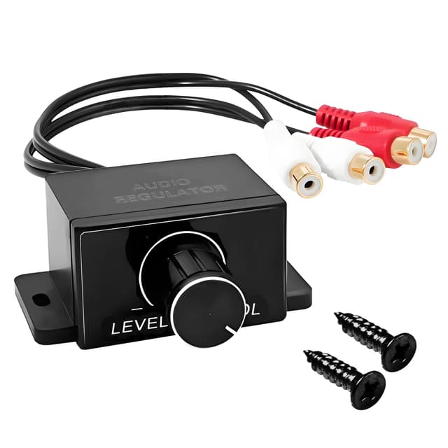 Groovely Universal RCA Remote Amplifier Level Controller with Bass Control Knob and Sub Amp Volume Control Cable for Car,Motorcycle,Speakers,Home Theater