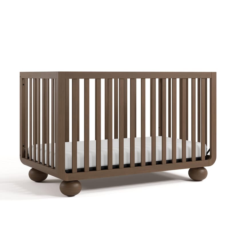 Storkcraft Amalfi 5-in-1 Convertible Crib with Toddler Guardrail (Hazelnut) – GREENGUARD Gold Certified, Toddler Bed Conversion Kit Included, Fits Standard Crib Mattress, Converts to Full Bed