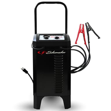 Schumacher Electric Wheeled Manual 6A Car Battery Charger and 150A Engine Starter, 2-in-1 Solution, 25A Boost, for 12V Power Sport, Automotive, and Marine Batteries, SC1437
