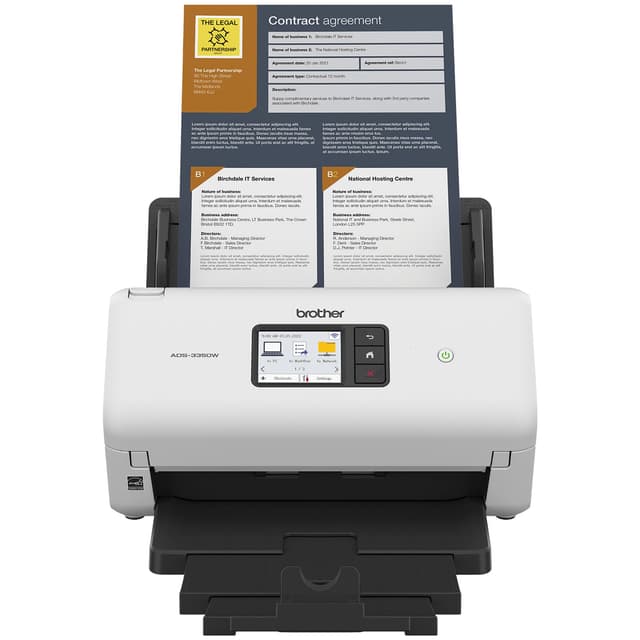 Brother ADS-3350W Wireless High-Speed Desktop Scanner | 2.8-inch Touchscreen | Scans Up to 40ppm1