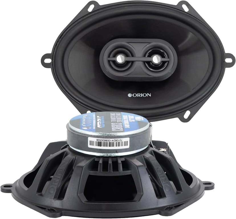 ORION Cobalt Series CB683 6x8” 3-Way Coaxial Car Speakers, 280W, 4 Ohms, Full Range, Enhanced Bass, Polypropylene Cone & Butyl Rubber Surround, Easy Install (Pair)