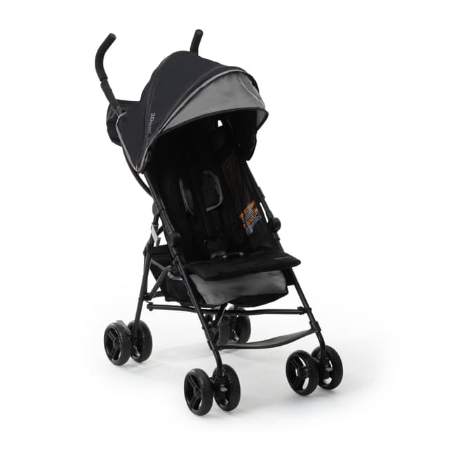 Ingenuity 3D Mini Convenience Stroller – Lightweight Stroller with Compact Fold, Multi-Position Recline, Canopy with Pop Out Sun Visor and More – Umbrella Stroller for Travel and More, Gray