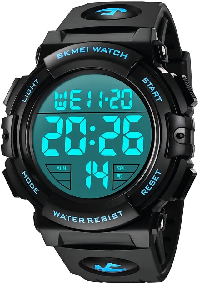 MJSCPHBJK Watches for Men, Digital Sports Watch for Mens Waterproof LED Screen Large Face Military Tactical Watch