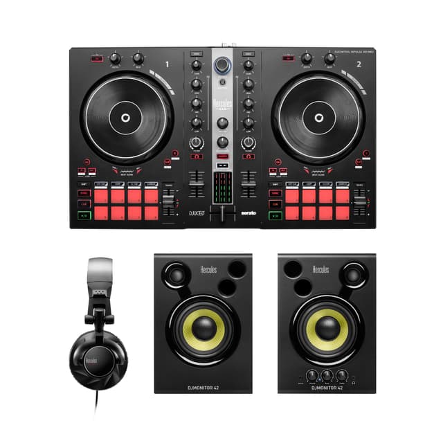 Hercules DJ Essentials Kit – All-in-One Kit to Learn to DJ – Software and Tutorials Included