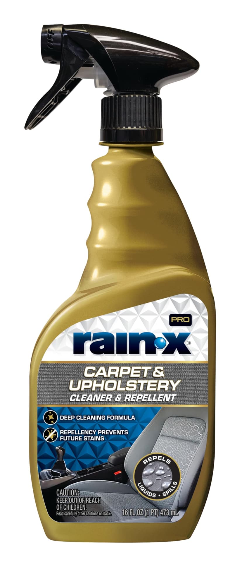 Rain-X 620234SRP Carpet & Upholstery Cleaner Repellent for Car Interiors & More, Cleans + Repels Spills while Preventing Stains, Fresh Scent 16 Fl Oz.
