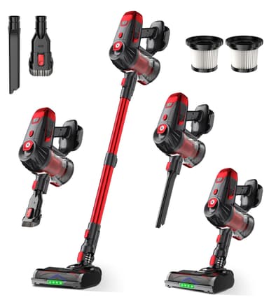 KTTLDRN Cordless Vacuum Cleaner, 500W 45Kpa 60Mins Stick Vacuum Cleaner for Home, Self-Standing Vacuum with 1.5L Dust Cup and HEPA Filter, Anti-Tangle Brush for Hardwood Floors, Carpets, and Pet Hair