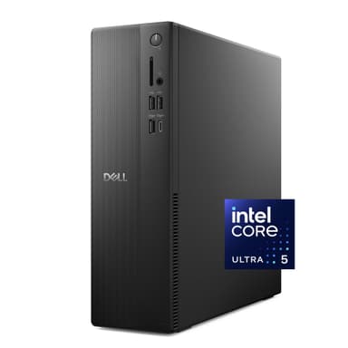 Dell Slim Desktop ECS1250 - Intel Core Ultra 5-225 Processor, UHD Graphics, 16GB Memory, 512GB M.2 SSD, 3.0 SD Card Reader, Wired Keyboard and Mouse, Windows 11 Home, Onsite+Migrate Service