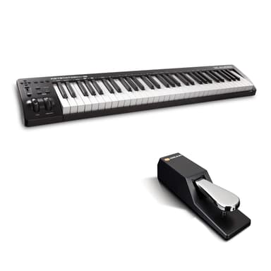 M-AUDIO Keystation 61 MK3 Paquete de Controlador MIDI con Pedal de Sustain M-AUDIO SP-2 para Grabación de Estudio, Producción Musical, Podcasting, Streaming