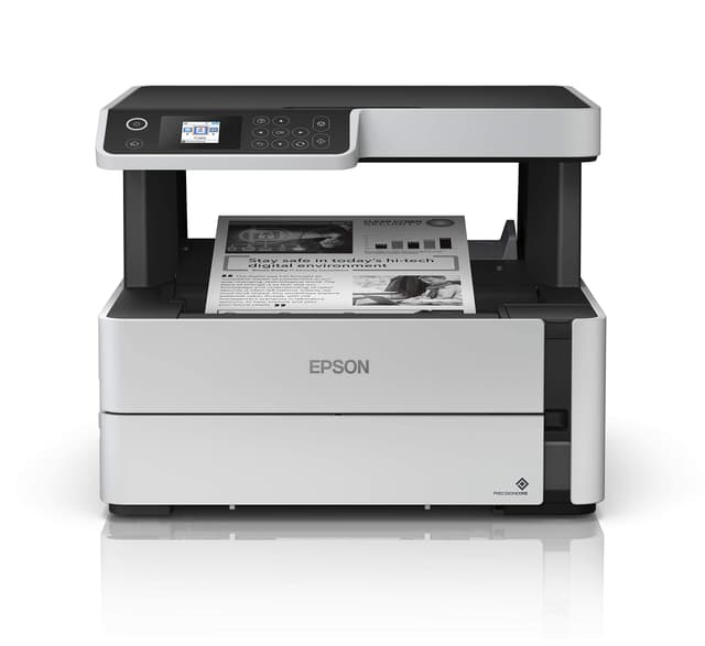 Epson EcoTank ET-M2170 Wireless Monochrome All-in-One Supertank Printer with Ethernet PLUS 2 Years of Unlimited Ink*,White