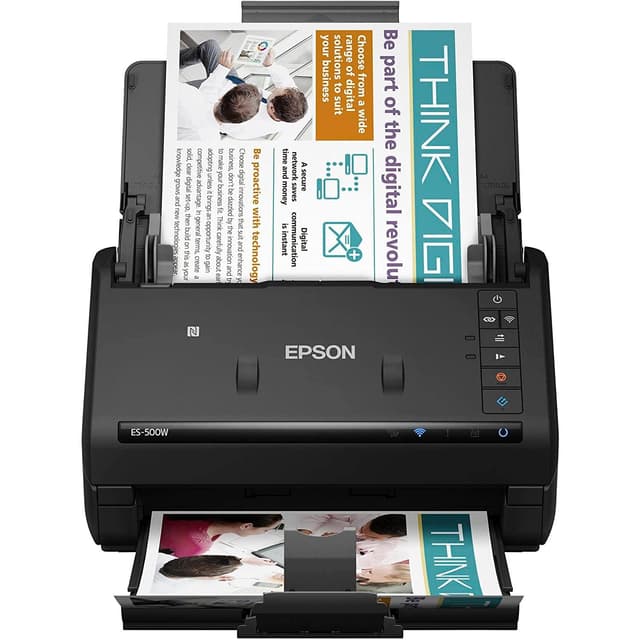 Epson WorkForce ES-500W Wireless Color Duplex Document Scanner for PC and Mac, Auto Document Feeder (ADF)