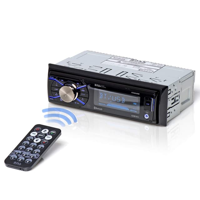 BOSS Audio Systems 632UAB Car Stereo - Single Din, Bluetooth, No CD DVD Player, AM/FM Radio Receiver, Wireless Remote Control, Aux in, USB