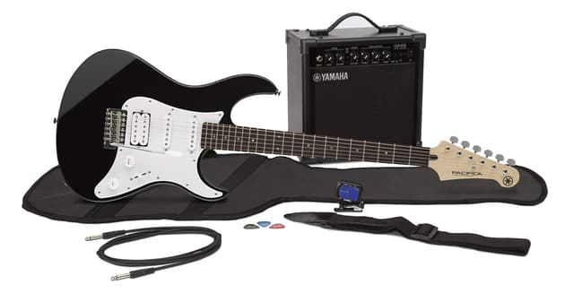 Yamaha GigMaker EG Electric Guitar Pack with Amplifier, Gig Bag, Tuner, Cable, Strap and Picks - Black