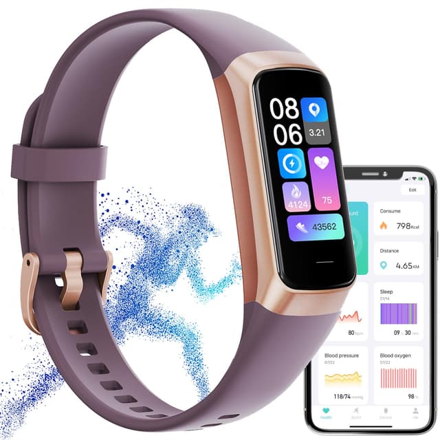 Fitness Tracker,2026 Smart Watch with Blood Pressure Heart Rate & Sleep Monitor IP67 Waterproof Step Calorie Counter Pedometer Fitness Activity Health Watch for Android iOS Phone Men Women