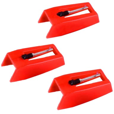 Record Player Needle, 3pcs Record Player Needles Stylus Replacement for Crosley, Victrola, Jenson, ION Vinyl Record Player (onesize, Red)