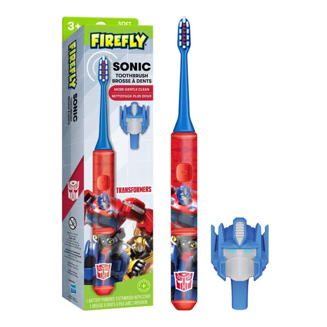 Firefly Transformers Sonic Toothbrush with 3D Cover, Soft, Ages 3+