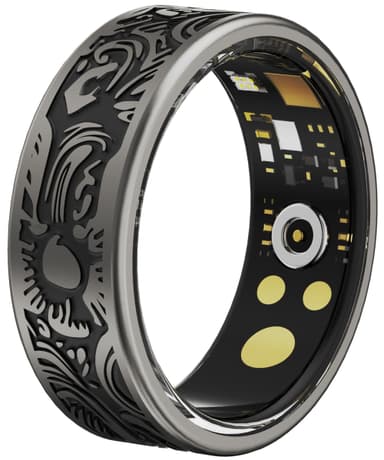 CNBRO Smart Ring Heart Rate Monitor Sleep Ring Fitness Tracker Blood Pressure Step Counter Calorie Pedometer Waterproof Health Vintage Smart Rings for Men Women Unique Anillo Inteligente