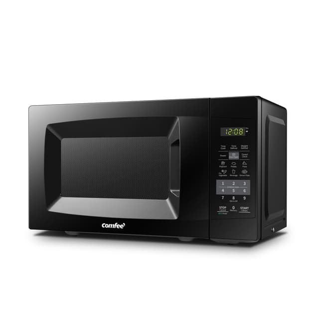 COMFEE' EM720CPL-PMB Countertop Microwave Oven with Sound On/Off, ECO Mode and Easy One-Touch Buttons, 0.7cu.ft, 700W, Black