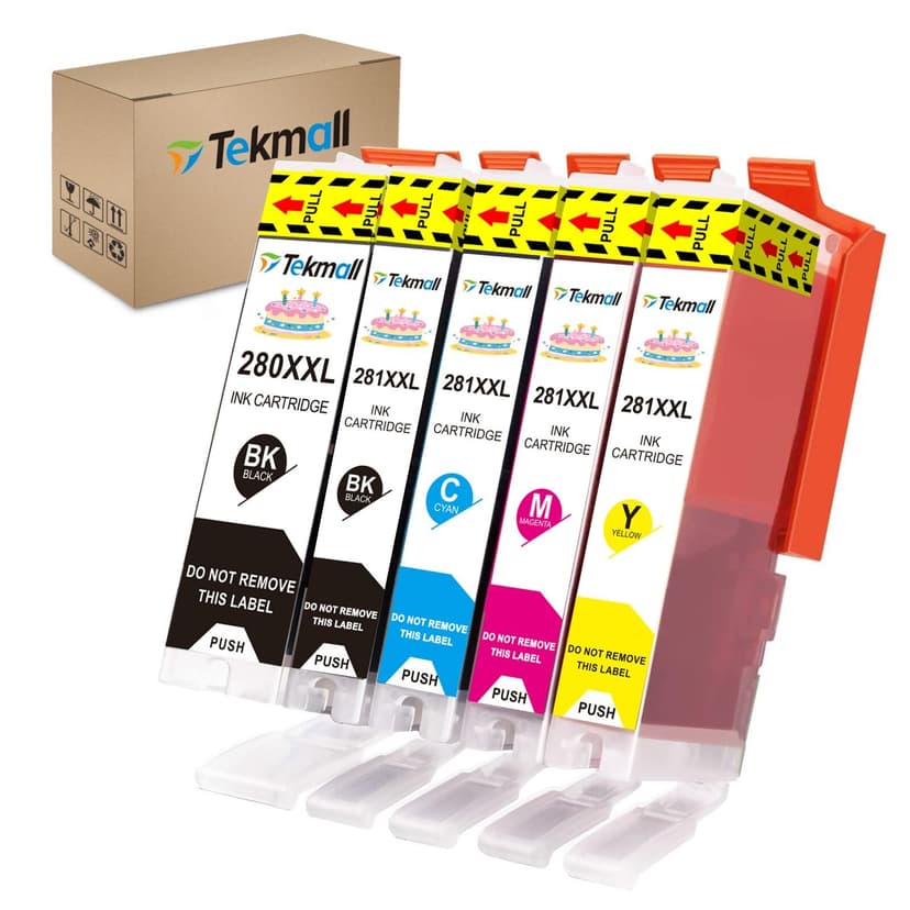 Tekmall PGI-280XXL CLI-281XXL 280XL 281XL Compatible Ink Cartridges Replacement for Canon Printer ts702 TR8620a