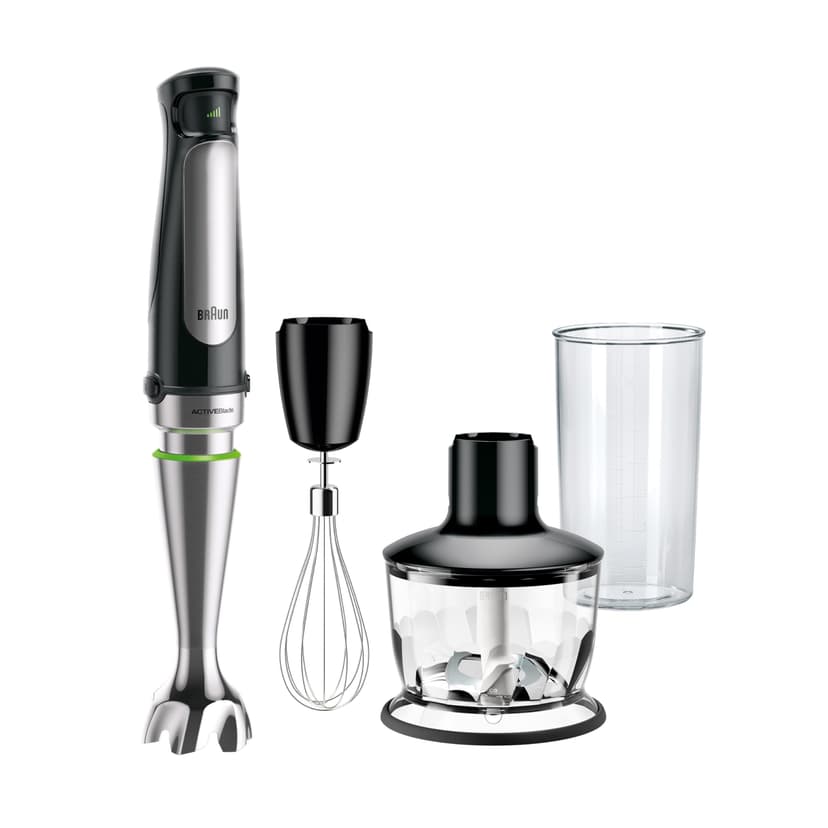 Braun MultiQuick 7 3-in-1 Immersion Blender with Food Processor – Powerful Handheld Electric Stick Blender - Emulsifier for Chopping, Beating & Whisking - Ideal for Soup, Puree, Smoothies & More