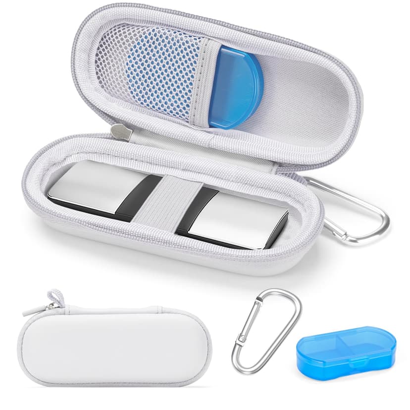 Case for KardiaMobile 1L/6L/6L Max Personal EKG Monitor, Hard Travel Carrying Case for AliveCor Kardia Heart Monitor EKG/ECG, Heart Rate Monitor Holder Storage Organizer with Pill Box & Carabiner-Grey