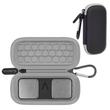 Case Compatible with KardiaMobile 6-Lead/for 1-Lead/for KardiaMobile 6L Max Personal EKG Monitor, Heart Rate Moitor Storage Holder -Black+Grey Zipper