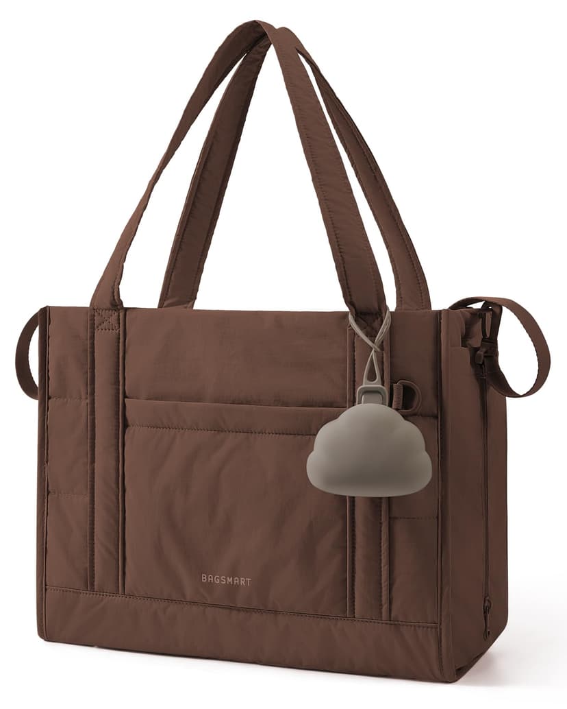 BAGSMART Diaper Bag Tote Puffer Tote Bag Lightweight Baby Bag with Insulated Pockets, Pacifier Case Stylish Multifunctional Hospital Bag for Labor and Delivery,Travel,Work