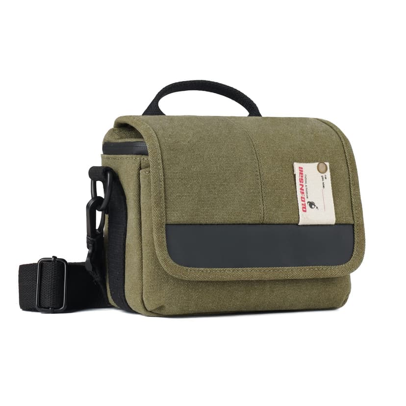 Besnfoto Camera Bag Small Crossbody Camera Shoulder Bag Purse Waterproof Canvas Cute Compact Camera Messenger Bag Case for Mirrorless DSLR SLR Women and Men