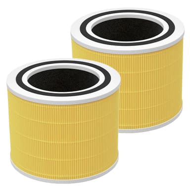 Core 200S-P Replacement Filter for LEVOIT Core 200S Core 200S-P Smart WiFi Air Purifier, Fit for Levoit Core 200s Filter, 2 Pack 3-Stage H13 True HEPA Filter Set, Core 200S-RF, Pet Care Filter,Yellow