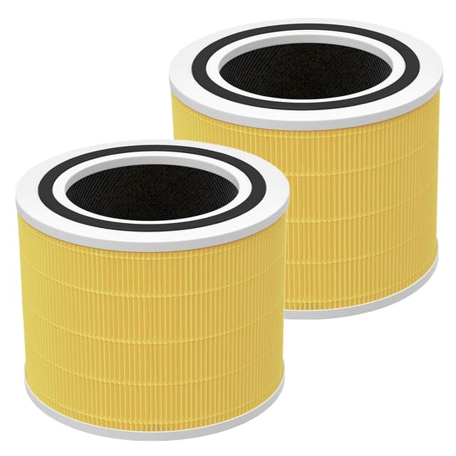 Core 200S-P Replacement Filter for LEVOIT Core 200S Core 200S-P Smart WiFi Air Purifier, Fit for Levoit Core 200s Filter, 2 Pack 3-Stage H13 True HEPA Filter Set, Core 200S-RF, Pet Care Filter,Yellow