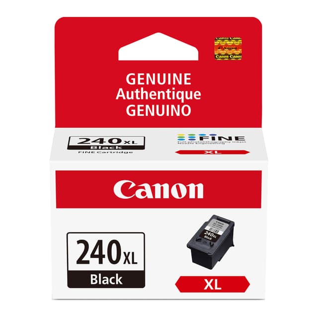 Canon PG-240 XL Genuine Black Ink Cartridge, Compatible with MG2120/3120/4120, MX512/432/472/372/392/522/532/452, MG2220/3220/4220/3520/3620, TS5120
