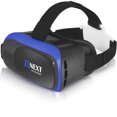 Bnext VR Headset Compatible with iPhone & Android - Universal Virtual Reality Goggles for Kids and Adults - Cell Phone VR Headset (Blue)