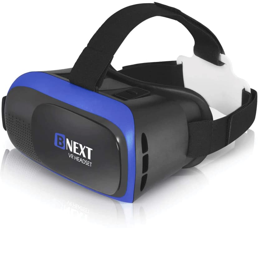 Bnext VR Headset Compatible with iPhone & Android - Universal Virtual Reality Goggles for Kids and Adults - Cell Phone VR Headset (Blue)