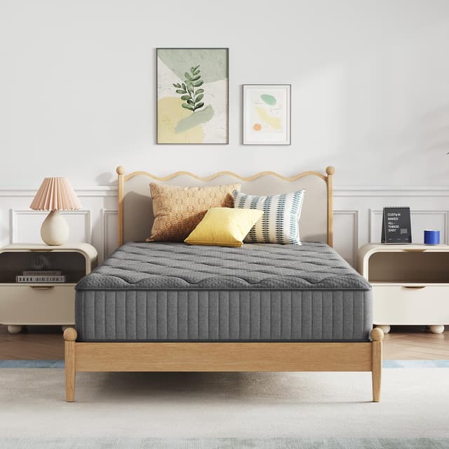 Novilla Twin XL Mattress 8 Inch,Hybrid Mattress Twin XL with Pocketed Coils & Cooling Memory Foam Layer for Targeted Support Zones & Pain Relief Comfort Mattresses in a Box for Kids